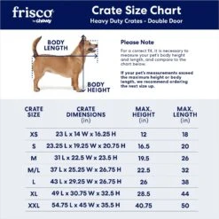 Frisco Heavy Duty Fold & Carry Double Door Collapsible Wire Dog Crate -Optimal Pet Shop 109789 PT2. AC SS1800 V1672870100