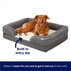 Frisco Plush Orthopedic Front Bolster Cat & Dog Bed W/Removable Cover -Optimal Pet Shop 144862 PT2. AC SS1800 V1667229042