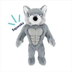 Frisco Wolf Muscle Plush Squeaky Dog Toy -Optimal Pet Shop 147082 PT2. AC SS1800 V1691776574