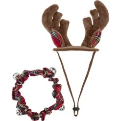 Frisco Holiday Antler Headband & Bell Collar Dog & Cat Costume 9 Frisco Holiday Antler Headband & Bell Collar Dog & Cat Costume -Optimal Pet Shop 160658 PT3. AC SS1800 V1568818030