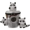 Frisco Trash Can & Raccoons Hide & Seek Puzzle Plush Squeaky Dog Toy -Optimal Pet Shop 174757 Main. AC SS1800 V1572616728