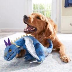 Frisco Mythical Mates Bluefoot The Blue Dragon Plush Squeaky Dog Toy -Optimal Pet Shop 204487 PT2. AC SS1800 V1583271230