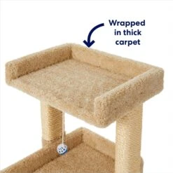 Frisco 32-in Real Carpet Wooden Cat Tree With Toy -Optimal Pet Shop 208920 PT2. AC SS1800 V1667228691