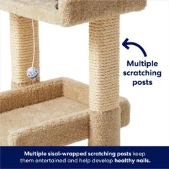 Frisco 32-in Real Carpet Wooden Cat Tree With Toy -Optimal Pet Shop 208920 PT3. AC SS1800 V1667228600