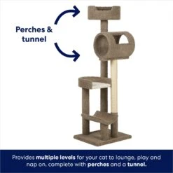 Frisco 69-in Real Carpet Wooden Cat Tree -Optimal Pet Shop 208926 PT3. AC SS1800 V1667229176
