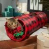 Frisco Holiday Buffalo Plaid Foldable Play Tunnel Cat Toy With Catnip -Optimal Pet Shop 228549 MAIN. AC SS1800 V1632776567