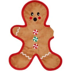 Frisco Holiday Gingerbread Man Flat Plush Squeaky Dog Toy -Optimal Pet Shop 233241 PT3. AC SS1800 V1600872370