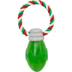 Frisco Holiday Christmas Light Rope With TPR Squeaky Dog Toy