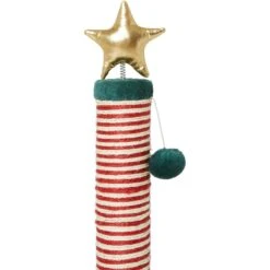 Frisco Holiday 29.5-in Candy Cane Sisal Cat Scratching Post With Toy -Optimal Pet Shop 236565 PT4. AC SS1800 V1601331360