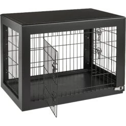 Frisco Double Door Furniture Style Dog Crate, Black -Optimal Pet Shop 253026 PT5. AC SS1800 V1617644239