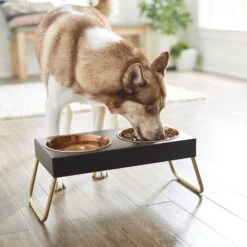 Frisco Copper Stainless Steel Elevated Foldable Double Dog & Cat Bowls 12 Frisco Copper Stainless Steel Elevated Foldable Double Dog & Cat Bowls -Optimal Pet Shop 253060 PT2. AC SS1800 V1616594243