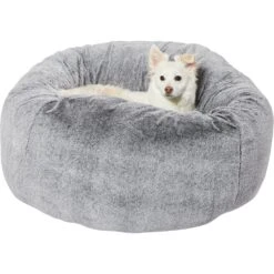 Frisco Plush Pouf Pillow Cat & Dog Bed -Optimal Pet Shop 255195 PT2. AC SS1800 V1616076741
