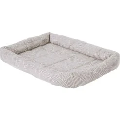 Frisco Fold & Carry Double Door Collapsible Wire Dog Crate & Frisco Gray Basket Weave Dog Crate Mat -Optimal Pet Shop 255477 PT3. AC SS1800 V1604096804