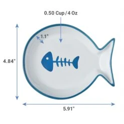 Frisco Fish Shaped Non-skid Ceramic Cat Dish 10 Frisco Fish Shaped Non-skid Ceramic Cat Dish -Optimal Pet Shop 256109 PT1. AC SS1800 V1616697286