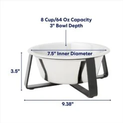 Frisco Black Iron Non-Skid Stainless Steel Dog & Cat Bowl -Optimal Pet Shop 257152 PT1. AC SS1800 V1692728247