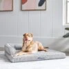 Frisco Faux Linen Corner Personalized Bolster Dog Bed W/Removable Cover, Harbour Blue, XL -Optimal Pet Shop 262161 MAIN. AC SS1800 V1615828300