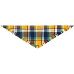 Frisco Blue/Yellow Plaid Dog & Cat Flannel Bandana -Optimal Pet Shop 267901 PT4. AC SS1800 V1637689929