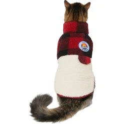 Frisco Mediumweight Red Plaid Insulated Dog & Cat Sherpa Coat -Optimal Pet Shop 268320 PT2. AC SS1800 V1628773353