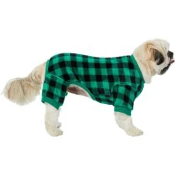 Frisco Dog & Cat Cozy Plush Fleece PJs, Green Plaid -Optimal Pet Shop 268517 PT2. AC SS1800 V1637669565