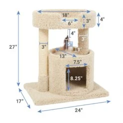 Frisco 27-in Real Carpet Cat Tree With Condo And Oval Perch 7 Frisco 27-in Real Carpet Cat Tree With Condo And Oval Perch -Optimal Pet Shop 282747 PT1. AC SS1800 V1628879517