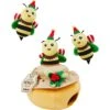 Frisco Holiday Bee Merry Hide & Seek Puzzle Plush Squeaky Dog Toy -Optimal Pet Shop 287099 MAIN. AC SS1800 V1694813159