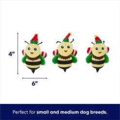 Frisco Holiday Bee Merry Hide & Seek Puzzle Plush Squeaky Dog Toy -Optimal Pet Shop 287099 PT2. AC SS1800 V1695044345