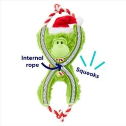 Frisco Holiday Monkey Plush With Rope Squeaky Dog Toy -Optimal Pet Shop 287115 PT2. AC SS1800 V1695044339