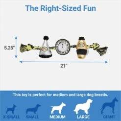 Frisco New Year's Eve Midnight Countdown Plush With Rope Squeaky Dog Toy -Optimal Pet Shop 288478 PT1. AC SS1800 V1640718448