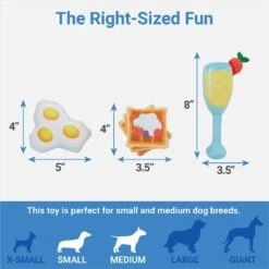 Frisco Brunch Breakfast In Bed Hide & Seek Puzzle Plush Squeaky Dog Toy -Optimal Pet Shop 297282 PT2. AC SS1800 V1643916715