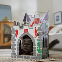 Frisco Castle Cardboard Cat House, 2-Story -Optimal Pet Shop 308822 PT4. AC SS1800 V1688677261