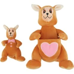 Frisco Valentine Kangaroo & Joey Plush Squeaky Dog Toy -Optimal Pet Shop 312899 PT2. AC SS1800 V1641836533