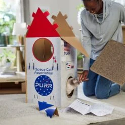 Frisco Spaceship Cardboard Cat House, 2-Story -Optimal Pet Shop 317721 PT3. AC SS1800 V1688677248