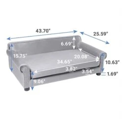 Frisco Sofa Pet Bed With Removable Cover & Frisco Eyelash Cat & Dog Blanket -Optimal Pet Shop 319504 PT2. AC SS1800 V1630626372