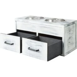 Frisco Premium Wood Elevated Large Breed Dog Bowl With Storage Station, 10 Cup -Optimal Pet Shop 331505 PT5. AC SS1800 V1657656894