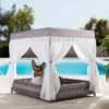Frisco Outdoor Wicker Canopy Dog Bed -Optimal Pet Shop 356071 MAIN. AC SS1800 V1657657125