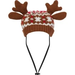 Frisco Antler Fair Isle Dog & Cat Hat -Optimal Pet Shop 358313 PT3. AC SS1800 V1660764824