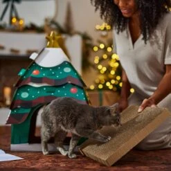 Frisco Holiday Christmas Tree Cardboard Cat House -Optimal Pet Shop 360879 PT3. AC SS1800 V1695648154