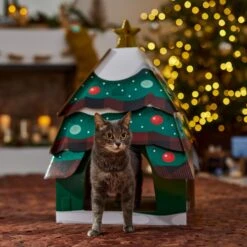 Frisco Holiday Christmas Tree Cardboard Cat House -Optimal Pet Shop 360879 PT4. AC SS1800 V1695648149