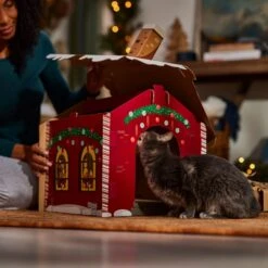 Frisco Holiday Santa's Workshop Cardboard Cat House -Optimal Pet Shop 360881 PT3. AC SS1800 V1695648150