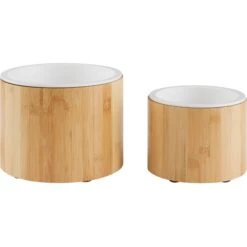 Frisco Elevated Non-Skid Bamboo Melamine Dog Bowl With Bamboo Stand -Optimal Pet Shop 363391 PT5. AC SS1800 V1657657268