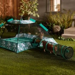 Frisco Mesh Outdoor Pop-up Cat Playpen Tent & Tunnel -Optimal Pet Shop 371209 PT6. AC SS1800 V1663094504