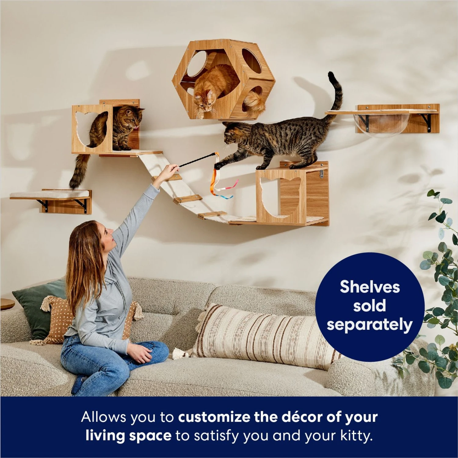 Frisco Cushioned Wall Mounted Cat Wall Shelf 5 Frisco Cushioned Wall Mounted Cat Wall Shelf - Image 3