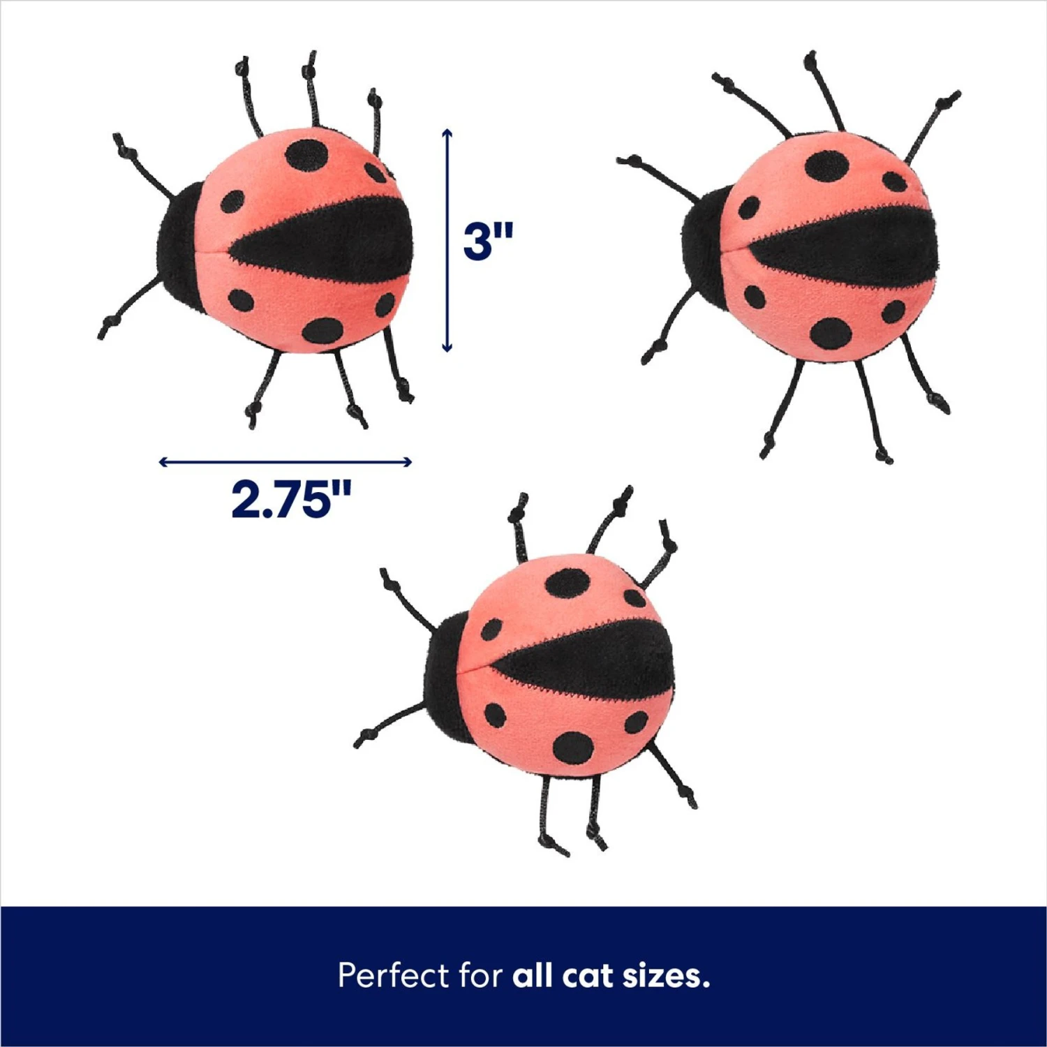 Frisco Spring Potted Plant And Ladybugs Interactive Plush Cat Toy With Catnip 5 Frisco Spring Potted Plant And Ladybugs Interactive Plush Cat Toy With Catnip - Image 3