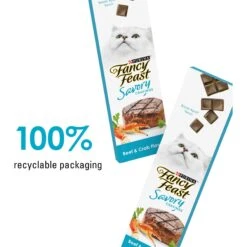 Fancy Feast Savory Cravings Beef & Crab Flavor Limited Ingredient Soft Cat Treats -Optimal Pet Shop 658486 PT8. AC SS1800 V1664314160