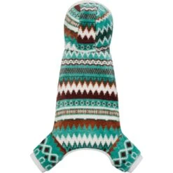 Frisco Fairisle Cozy Plush Fleece Dog & Cat PJs, Green -Optimal Pet Shop 719054 PT4. AC SS1800 V1692720279