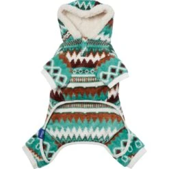 Frisco Fairisle Cozy Plush Fleece Dog & Cat PJs, Green -Optimal Pet Shop 719054 PT5. AC SS1800 V1692720277