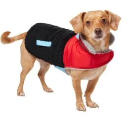 Frisco Medium Weight Retro Colorblock Mixed Media Dog & Cat Coat -Optimal Pet Shop 719462 PT2. AC SS1800 V1703184629