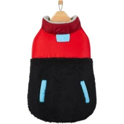 Frisco Medium Weight Retro Colorblock Mixed Media Dog & Cat Coat -Optimal Pet Shop 719462 PT3. AC SS1800 V1692978911