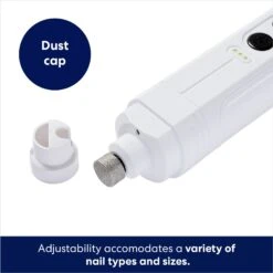 Rechargeable Cordless Cat & Dog 3-Speed Nail Grinder, White -Optimal Pet Shop 729774 PT2. AC SS1800 V1687894786