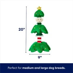 Frisco Holiday Elf In A Tree Bungee Plush Squeaky Dog Toy -Optimal Pet Shop 739846 PT1. AC SS1800 V1694809430